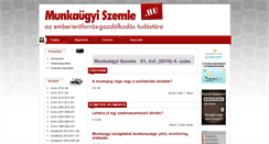 Desktop Screenshot of munkaugyiszemle.hu